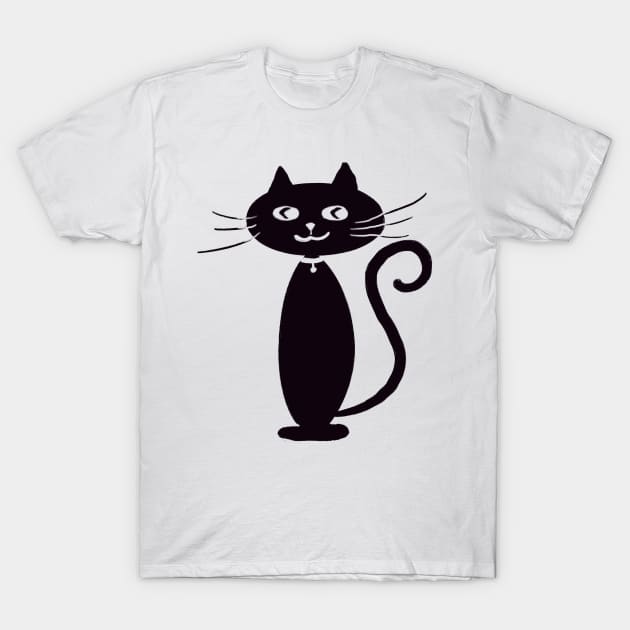 Cosmic Cat Solo (Black) T-Shirt by TheCoatesCloset